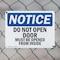 Signmission Do Not Open Door Must Be Opened From The Inside, 10 in W x Rectangle, Plastic OS-2PACK-NS-P-710-L-11315 - alternate 2